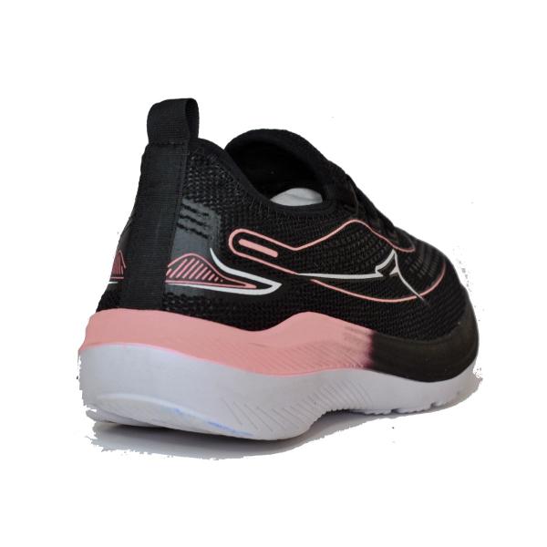 Imagem de Tenis meia feminino calcefácil  p/ academia e caminhada  ryn r1451 - preto nude + relogio + meia