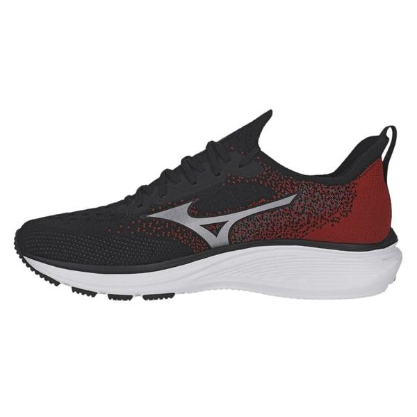 Imagem de Tênis Mizuno Cool Ride 2 Corrida Preto e Vermelho - Masculino