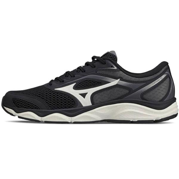 Imagem de Tênis Mizuno Hawk 5 Unissex Preto Branco