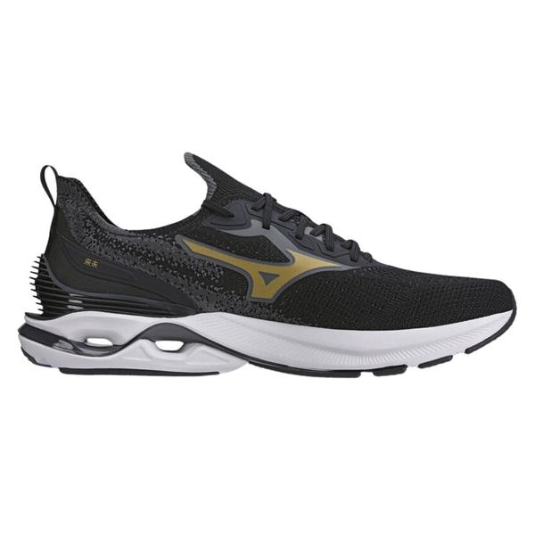 Imagem de Tênis Mizuno Mirai 6 Corrida Preto e Dourado - Masculino