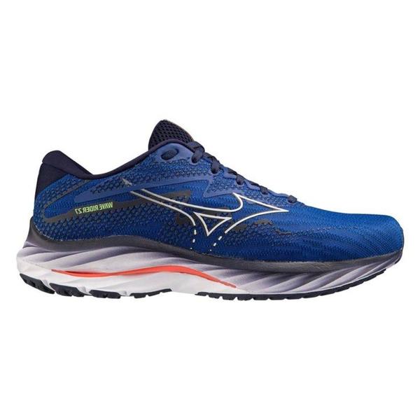 Imagem de Tênis Mizuno Rider 27 M Corrida Azul escuro e Laranja - Masculino