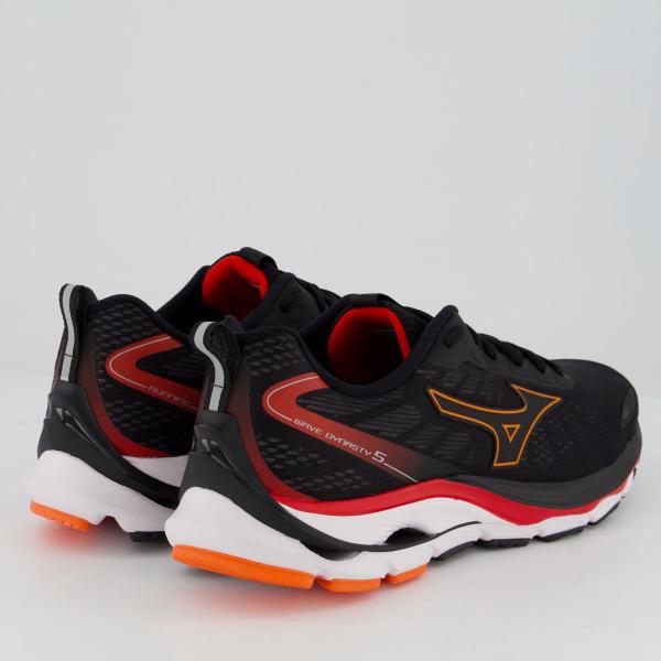 Imagem de Tênis Mizuno Wave Dynasty 5 Preto e Vermelho