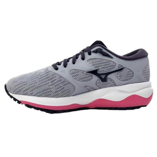 Imagem de Tênis Mizuno Wave Falcon 3 Feminino - Cinza e Rosa