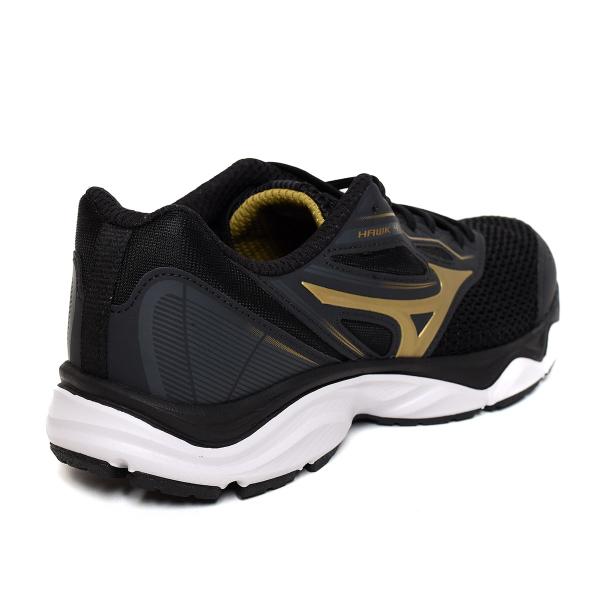 Imagem de Tênis Mizuno Wave Hawk 4 Masculino - Preto e Dourado