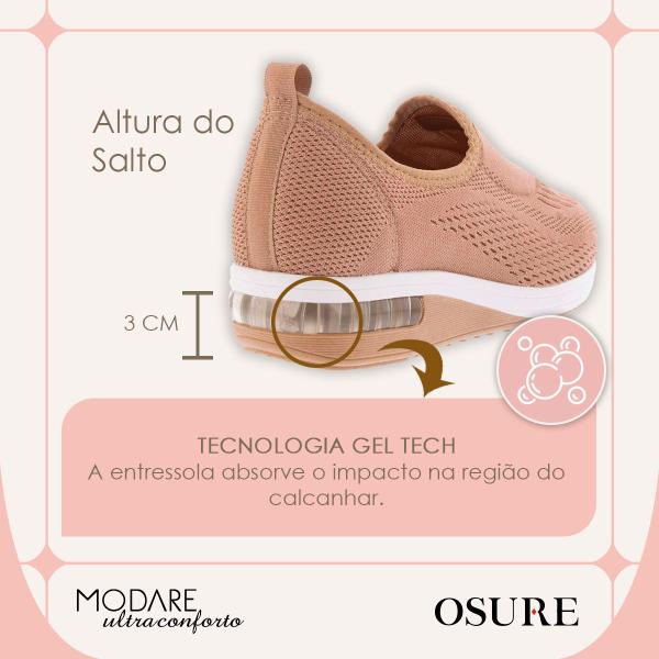 Imagem de Tênis Modare Feminino UltraConforto Ortopédico Confortável Amortecedor Gel Palmilha Soft EVA Macia