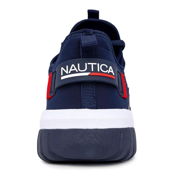 Imagem de Tênis Nautica Geoff para homens, atléticos, corrida, azul marinho/branco