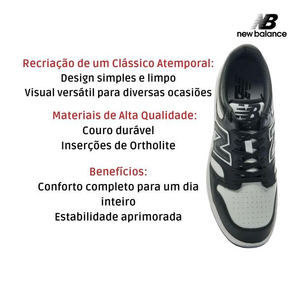 Imagem de Tênis New Balance NB 480 Low Masculino Confortável 