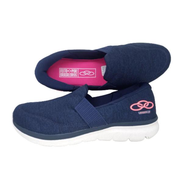 Imagem de Tênis Olympikus Feminino Calce Fácil Slip On Ultra Leve Macio Confortável Academia Casual