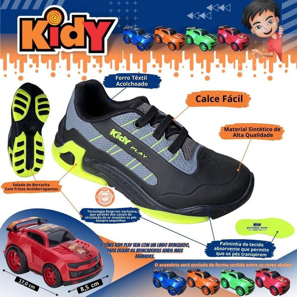 Tênis Para Menino Infantil Masculino Kidy para Criança Sem Cadarço