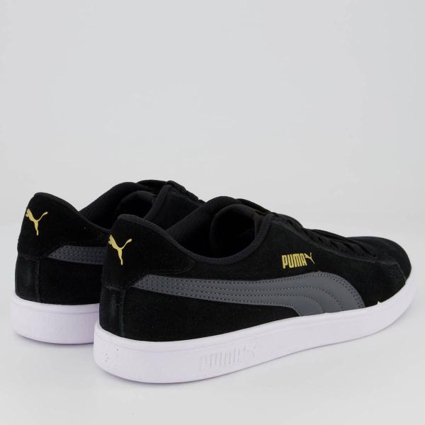 Imagem de Tênis Puma Smash V2 Preto e Dourado