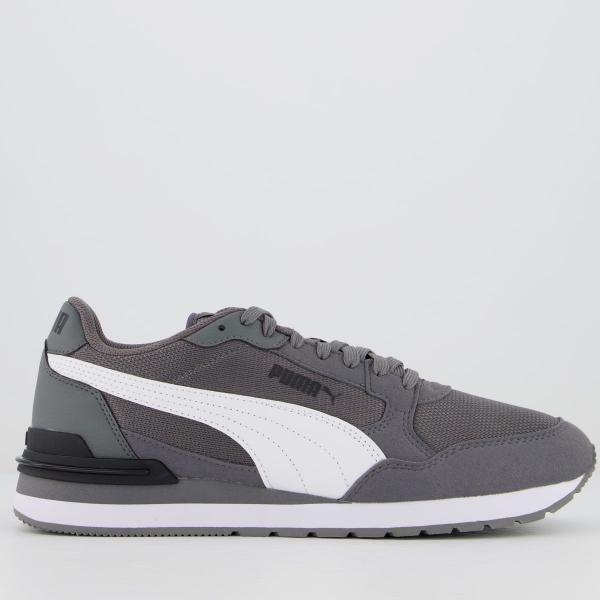 Imagem de Tênis Puma ST Runner V4 Mesh Cinza e Branco