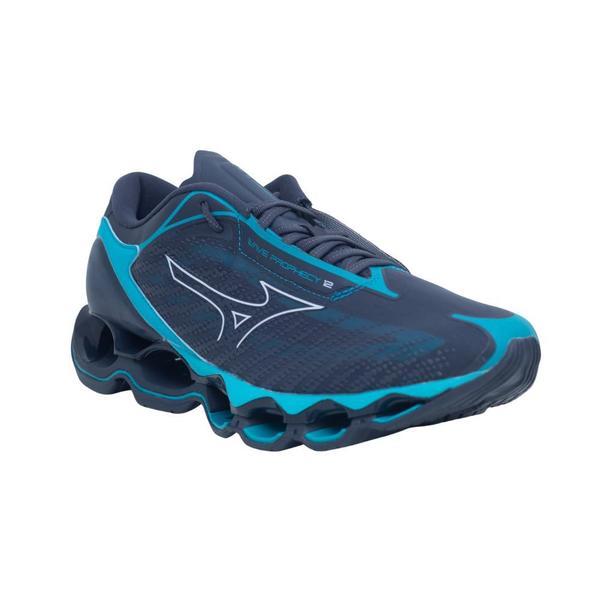 Imagem de Tênis Running Masculino Wave Prophecy 12 Mizuno Azul Água