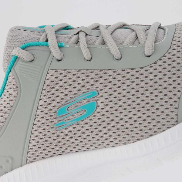 Tênis Skechers Bountiful Feminino Cinza e Branco Imagem de Tênis Skechers Bountiful Feminino Cinza e Branco