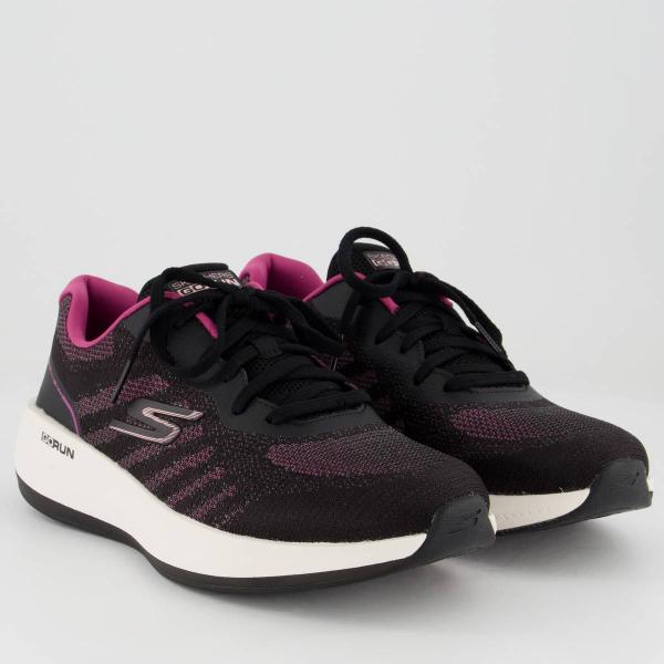 Imagem de Tênis Skechers Go Run Pulse 2.0 Feminino Preto e Rosa