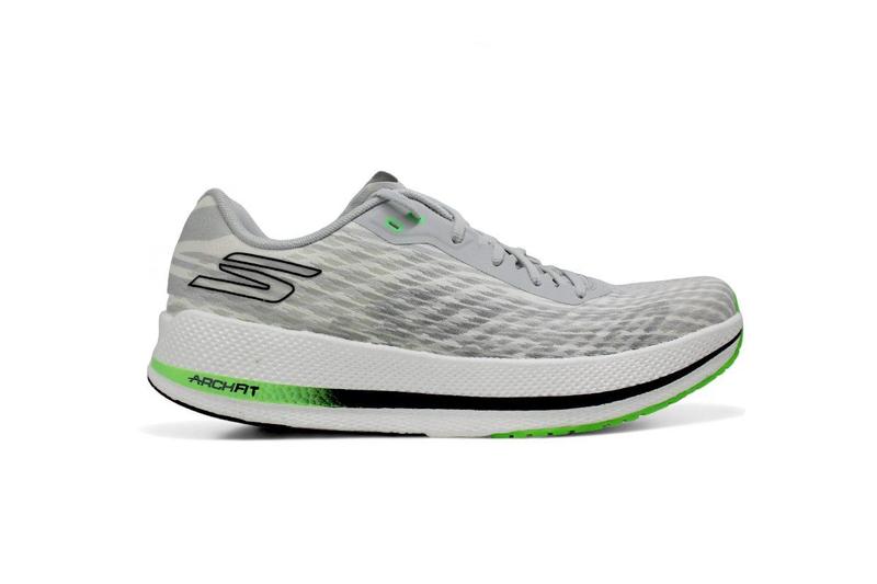 Imagem de Tenis Skechers Go Run Razor 4 - masculino - cinza e verde e branco