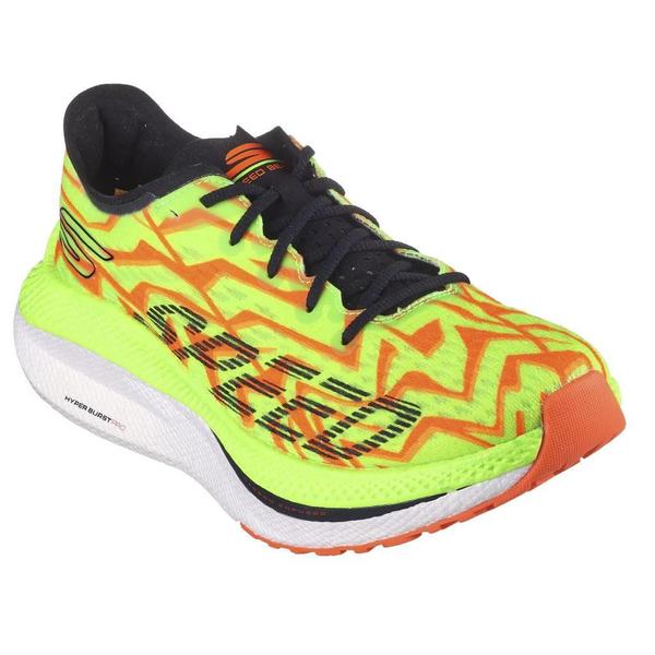 Tenis Skechers Go Run Speed Beast 172062 Gror Verde Laranja Imagem de Tenis Skechers Go Run Speed Beast 172062 Gror Verde Laranja