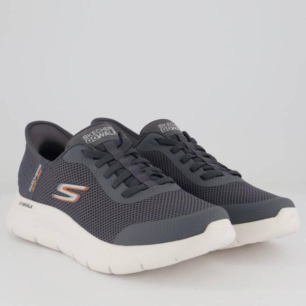 Imagem de Tênis Skechers Go Walk Flex Cinza e Branco