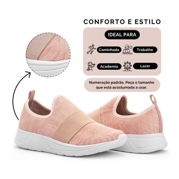 Imagem de Tênis Slip On Casual Caminhada Sapatilha 2 Pares + Relógio