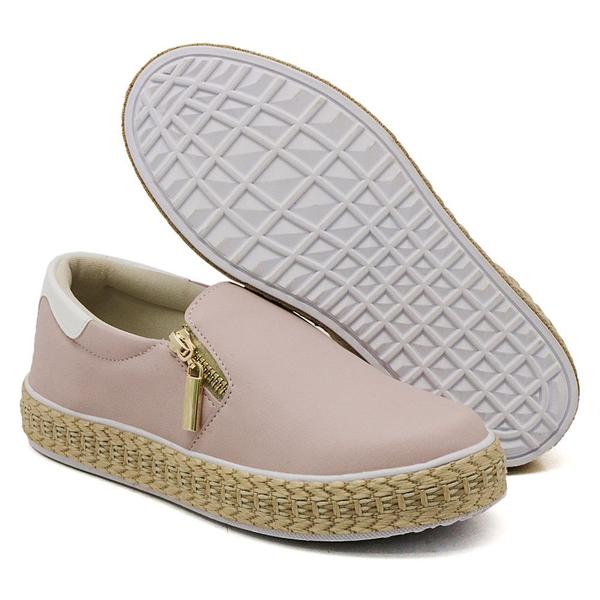 Imagem de Tênis Slip On Casual Dk Shoes com Zíper e Sola Borracha Detalhada em Sisal