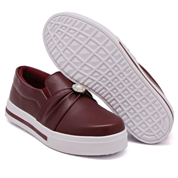 Imagem de Tênis Slip On Casual Dk Shoes Elástico Detalhe em Pedra e Sola com Listra