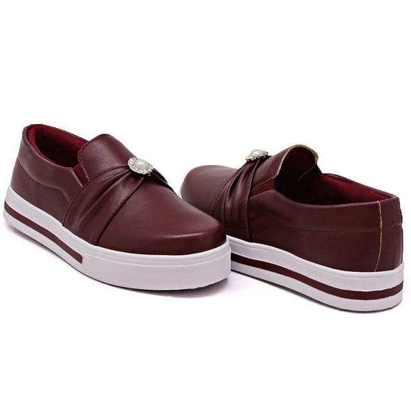 Imagem de Tênis Slip On Casual Dk Shoes Elástico Detalhe em Pedra e Sola com Listra