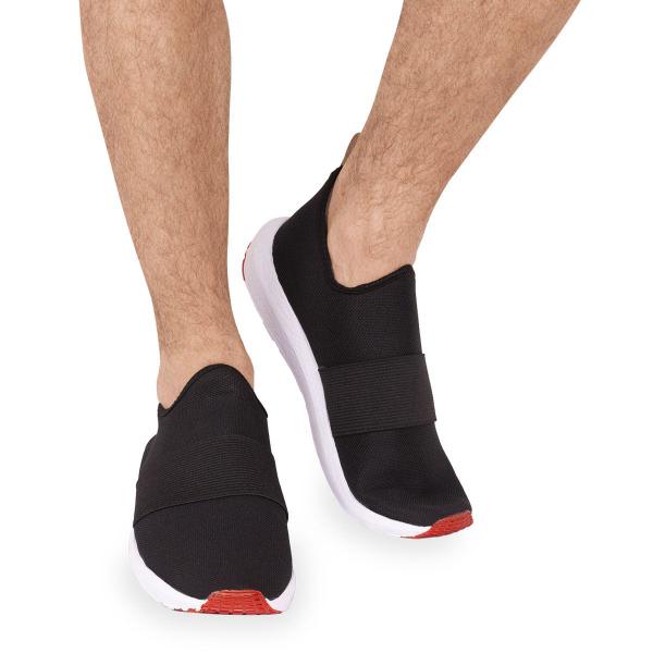 Imagem de Tênis Slip On Masculino Caminhada Academia Super Conforto Zafrem Preto