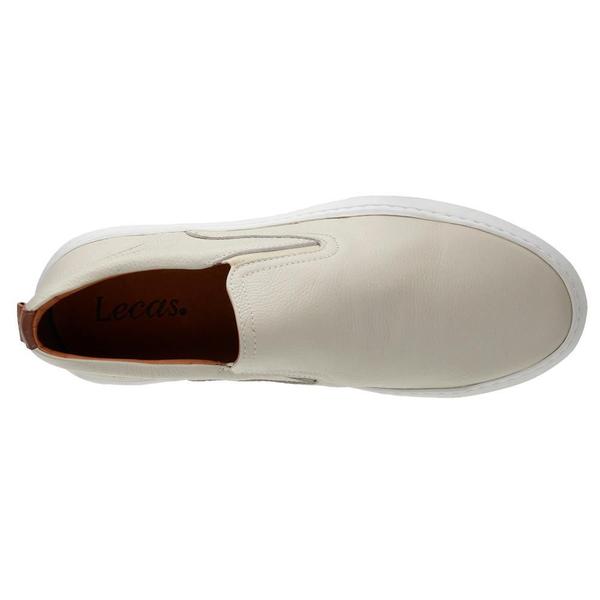 Imagem de Tênis Slip On Masculino Couro Casual Conforto Estilo Leve