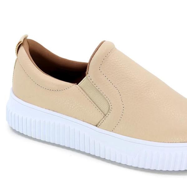 Imagem de Tênis slip on salto médio feminino usaflex couro relax catalano