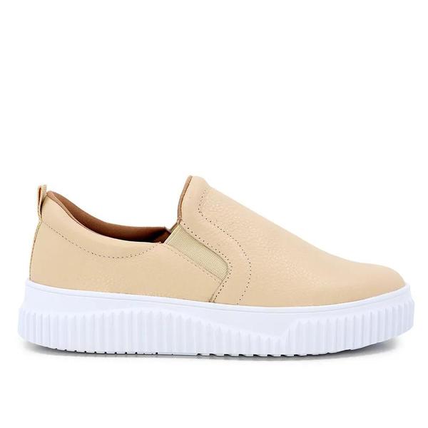 Imagem de Tênis slip on salto médio feminino usaflex couro relax catalano