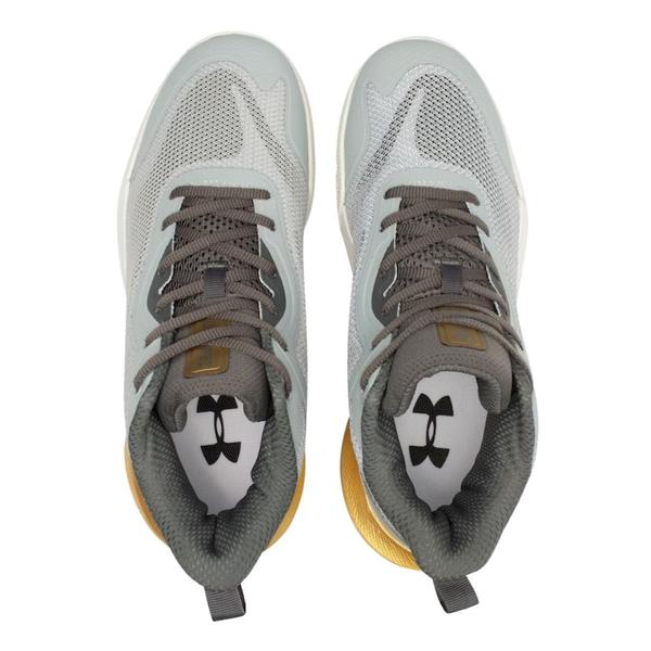 Imagem de Tênis Under Armour Bankshot Basquete Cinza e Dourado - Masculino