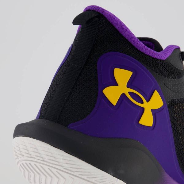 Imagem de Tênis Under Armour Bankshot Roxo e Amarelo