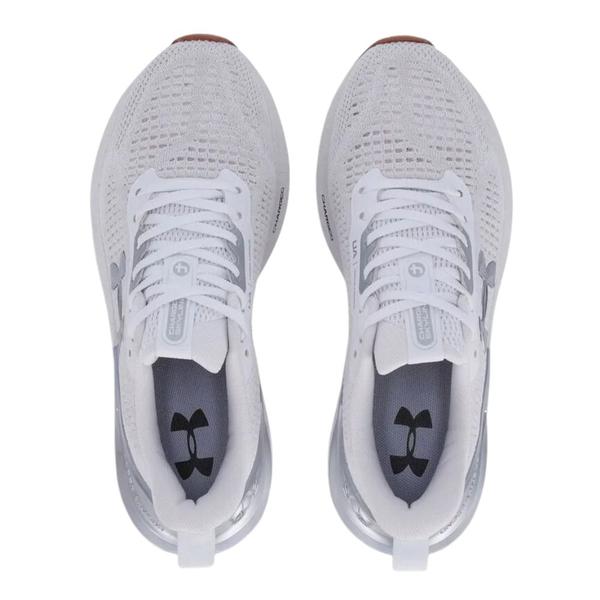 Imagem de Tênis Under Armour Charged Skyline 4 Corrida Branco e Prata - Masculino