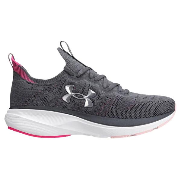 Tênis Under Armour Charged Slight 2 Corrida Grafite e Pink - Feminino Imagem de Tênis Under Armour Charged Slight 2 Corrida Grafite e Pink - Feminino