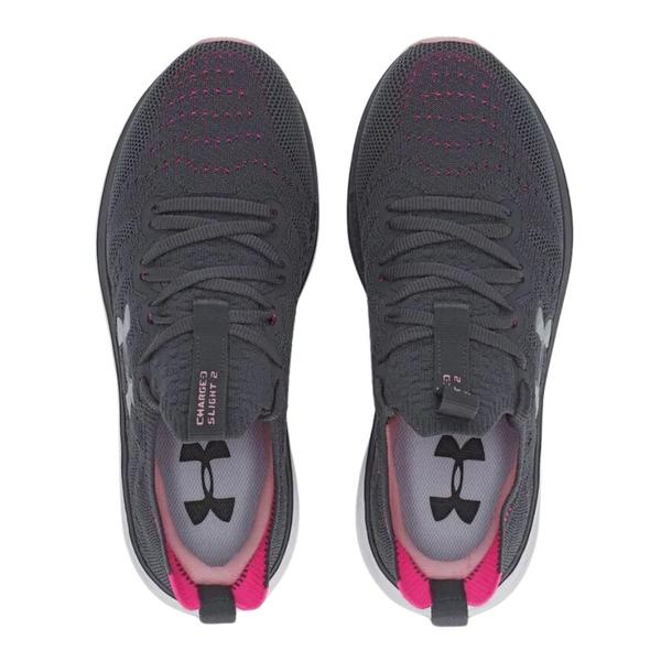 Tênis Under Armour Charged Slight 2 Corrida Grafite e Pink - Feminino Imagem de Tênis Under Armour Charged Slight 2 Corrida Grafite e Pink - Feminino