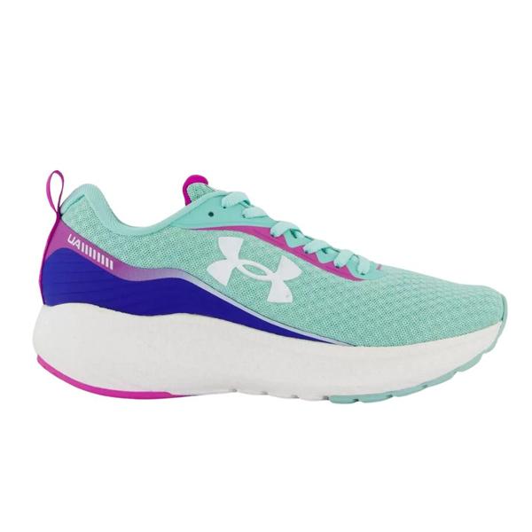 Imagem de Tênis Under Armour Charged Wing SE Corrida Verde Água e Roxo - Feminino