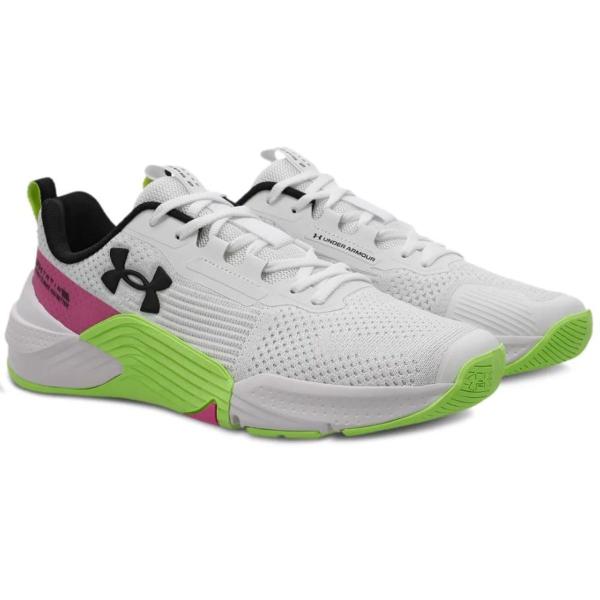 Imagem de Tênis Under Armour Tribase Reps 2 Feminino Branco Verde Rosa