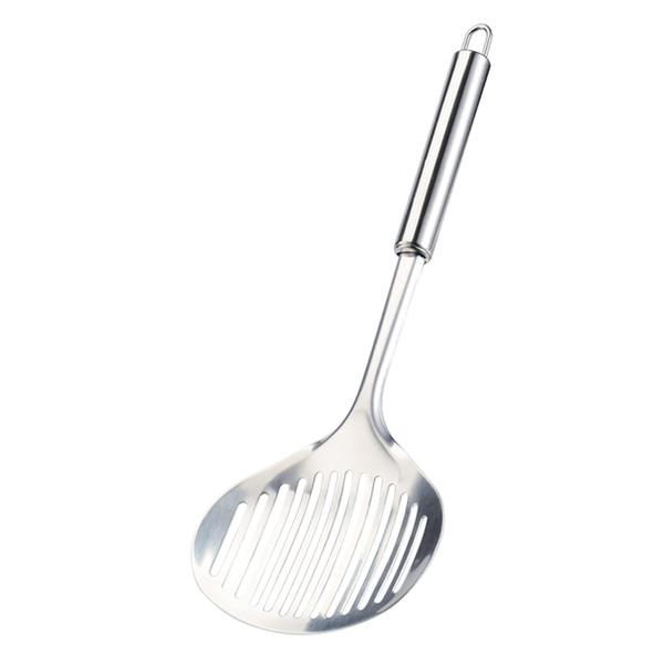 Imagem de TENTA Cozinha Multi Cozinha Utensílios de Aço Inoxidável Cozinhar Skimmer Slotted Fish Turner Spatula Spoon Colander Drenar Água Filtro Colher Panela Quente Colher Confortável Grip Design Strainer Ladle para Cozinha