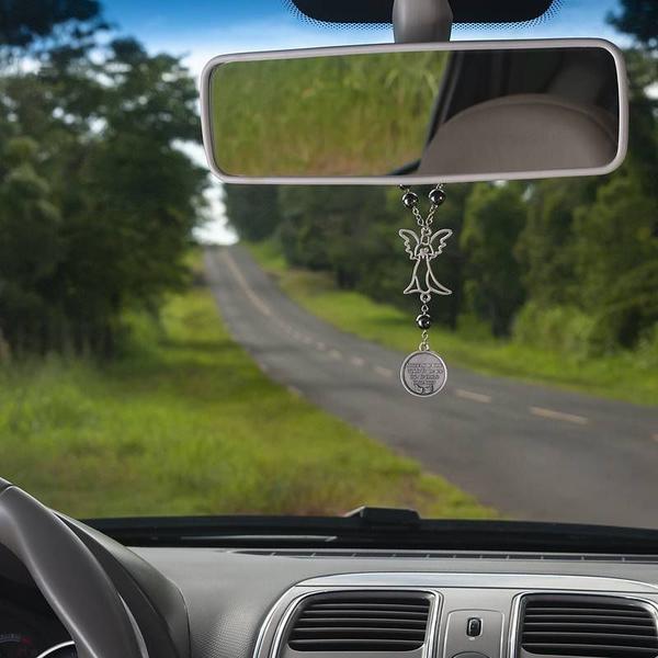 Imagem de Terço Dezena Retrovisor Carro Anjo da Guarda Hematita