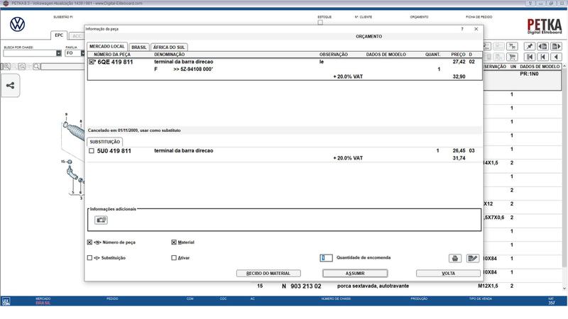 Imagem de Terminal direção esquerdo polo fox gol voyage g5 g6 g7 g8 original vw 6qe419811 5u0419811