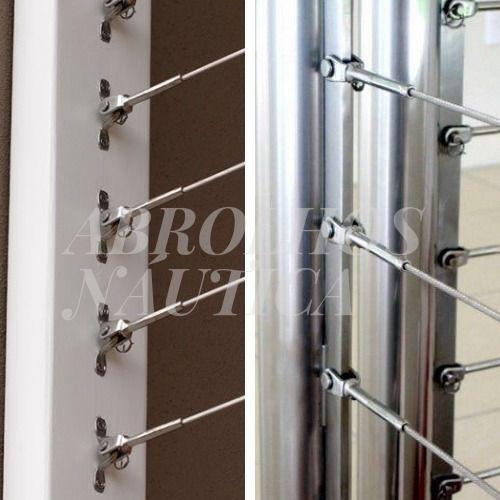 Terminal Prensável Em Aço Inox Cabo De Aço 4mm Guarda Corpo - Abrolhos Náutica Imagem de Terminal Prensável Em Aço Inox Cabo De Aço 4mm Guarda Corpo