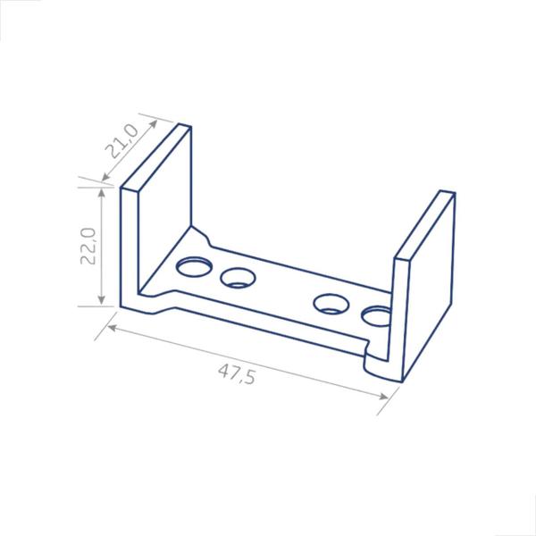 Imagem de Terminal U Para Fixação de Perfis Cercas PC002 Natural