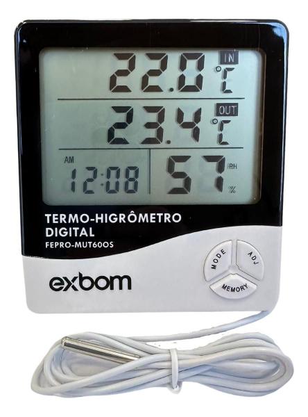 Imagem de Termo Higrômetro Digital Com Sensor Externo Calibrado