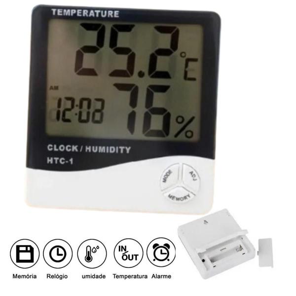 Imagem de Termo Higrômetro Sensor Mede Temperatura Interna/Externa