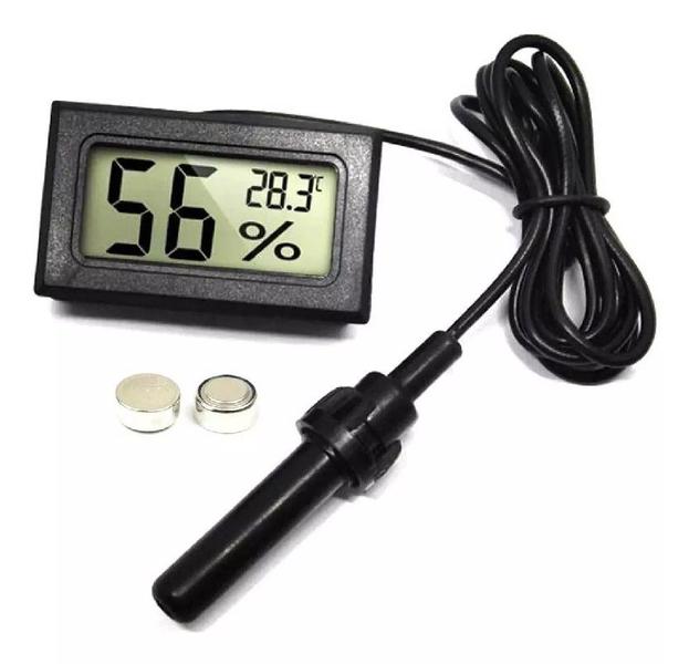 Termo-higrômetro Termômetro Digital Umidade Temperatura Chocadeira Ambiente Geladeira Sensor Externo KLX Qualidade e Inovação Imagem de Termo-higrômetro Termômetro Digital Umidade Temperatura Chocadeira Ambiente Geladeira Sensor Externo KLX Qualidade e Inovação