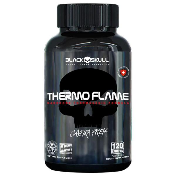 Imagem de Termogênico Thermo Flame Hardcore - 120 Tablets -  Black Skull