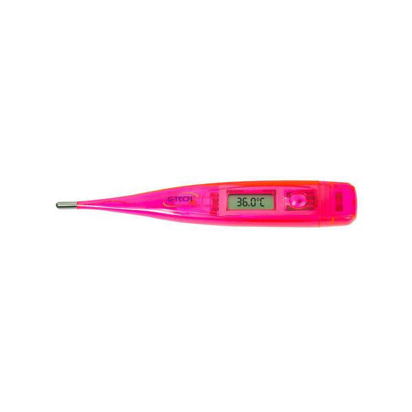 Termômetro Axilar Clínico Digital Rosa Infantil Aviso Sonoro G-Tech Imagem de Termômetro Axilar Clínico Digital Rosa Infantil Aviso Sonoro G-Tech