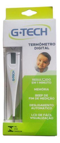 Imagem de Termômetro Clínico Axilar Digital Febre Th1027 Branco G-tech