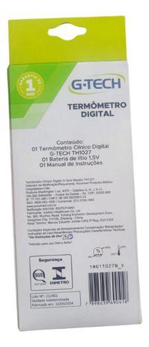 Termômetro Clínico Axilar Digital Febre Th1027 Branco G-tech Imagem de Termômetro Clínico Axilar Digital Febre Th1027 Branco G-tech