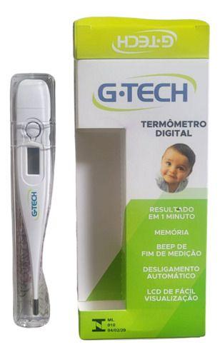 Termômetro Clínico Axilar Digital Febre Th1027 Branco G-tech Imagem de Termômetro Clínico Axilar Digital Febre Th1027 Branco G-tech