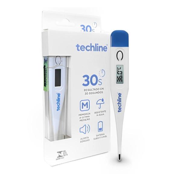 Termômetro Clínico Digital Branco TS-101 Techline Imagem de Termômetro Clínico Digital Branco TS-101 Techline
